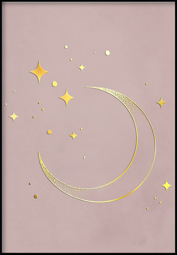 Księżyc Złoty Plakat 50x70cm